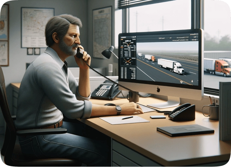 Dispatcher on the phone